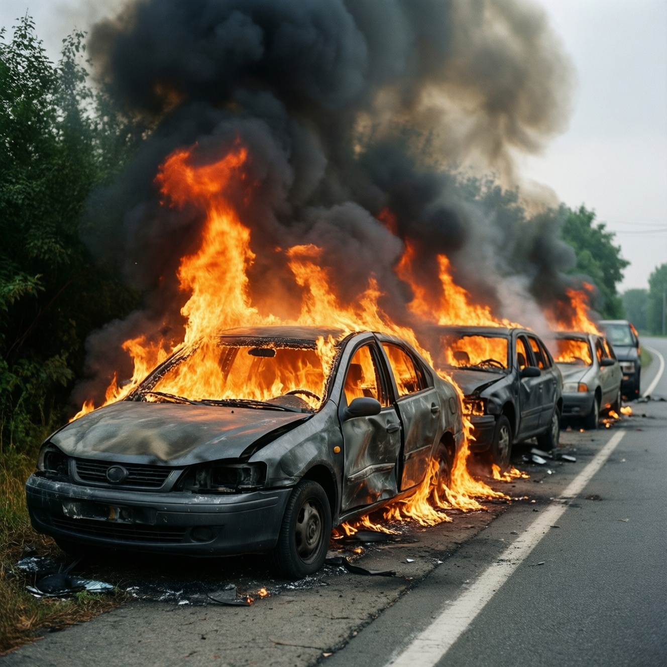 Неисправная электрика стала причиной пожаров в двух автомобилях в Костромской области